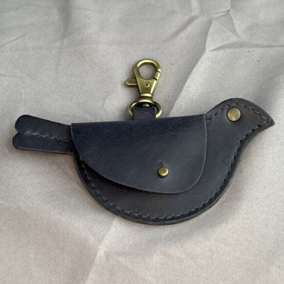 Portland Leather Accessories - Portland Leather, Mockingbird Pouch Keychain, Cowboy Blue, EUC